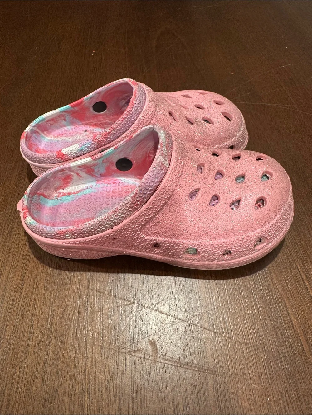 Girls Pink Clog Slip-On Shoes US 13
